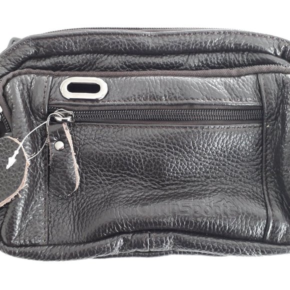NWOT - WOMENS GENUINE LEATHER WAIST BAG HAS MULTIPLE POCKETS & PHONE GROMMET - Picture 10 of 16